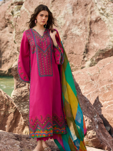 3-Pc Unstitched Embroidered Lawn Collection