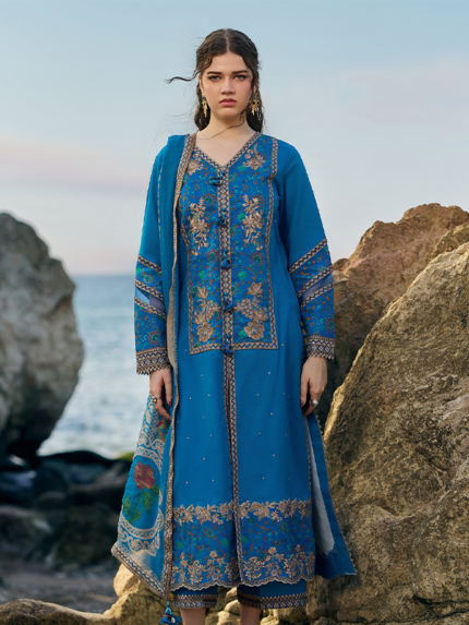 3-Pc Unstitched Embroidered Lawn Collection