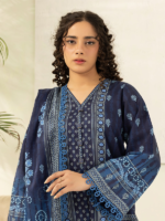 Zellbury Navy Blue 3 Piece Unstitched Printed Lawn Suit - Image 2