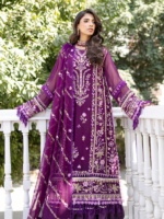 Zellbury Luxury Embroidered Bamber Chiffon 3PC Unstitched Suit - SS Collection