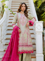Zellbury Embroidered Lurex Jacquard 3PC Unstitched Suit - SS Collection