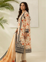 Zellbury Off-White 3Pcs Unstitched Printed Lawn Suit - Image 2
