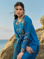 Charizma Sunshine BLUE Lawn 3PCS Embroidered Unstitched Suit - Image 2