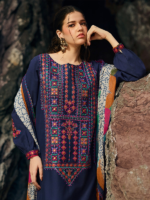Charizma Sunshine Royal Blue 3PC Embroidered Unstitched Lawn Suit - Image 2