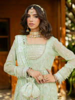 Zellbury Bamber Chiffon 3PC Embroidered Suit with Mukesh Dupatta - Image 3