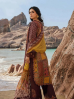 Charizma Sunshine BROWN 3PCS Unstitched Embroidered Suit - Image 3