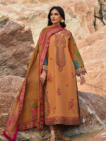 Charizma Sunshine MUSTARD 3PCS Embroidered Unstitched Lawn Suit - Image 3