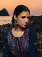 Charizma Sunshine Royal Blue 3PC Embroidered Unstitched Lawn Suit - Image 3