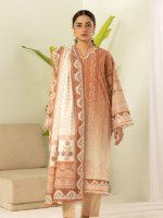 Zellbury Rust 3 Piece Unstitched Printed Lawn Suit - Image 2