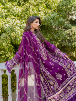 Zellbury Luxury Embroidered Bamber Chiffon 3PC Unstitched Suit - Image 3