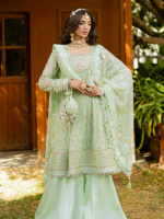 Zellbury Bamber Chiffon 3PC Embroidered Suit with Mukesh Dupatta - Image 4