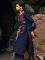 Charizma Sunshine Royal Blue 3PC Embroidered Unstitched Lawn Suit - Image 4