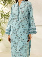 Zellbury Aqua 3 Piece Unstitched Printed Lawn Suit - Image 4