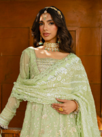 Zellbury Bamber Chiffon 3PC Embroidered Suit with Mukesh Dupatta - Image 5