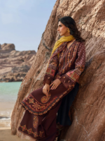 Charizma Sunshine BROWN 3PCS Unstitched Embroidered Suit - Image 5