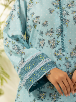 Zellbury Aqua 3 Piece Unstitched Printed Lawn Suit - Image 5