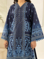 Zellbury Navy Blue 3 Piece Unstitched Printed Lawn Suit - Image 5
