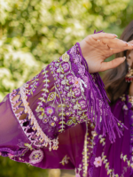 Zellbury Luxury Embroidered Bamber Chiffon 3PC Unstitched Suit - Image 5