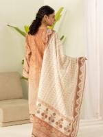 Zellbury Rust 3 Piece Unstitched Printed Lawn Suit - Image 5