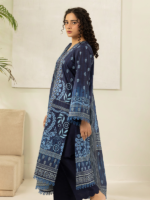 Zellbury Navy Blue 3 Piece Unstitched Printed Lawn Suit - Image 6