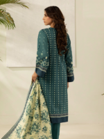 Zellbury Teal Green 3 Piece Unstitched Printed Lawn Suit - Image 6