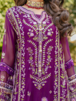 Zellbury Luxury Embroidered Bamber Chiffon 3PC Unstitched Suit - Image 6