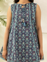 Zellbury Teal Printed 3 Piece Unstitched Lawn Suit - Image 5