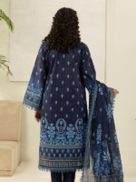 Zellbury Navy Blue 3 Piece Unstitched Printed Lawn Suit - Image 7