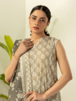Zellbury 3-Piece Grey Digital Printed Unstitched Lawn Suit