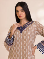 Zellbury 2-Piece Beige Unstitched Digital Printed Embroidered Cotton - Image 2