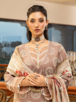 Zellbury Chikankari Sand Unstitched 3Pcs Embroidered  Cambric Suit - Image 2