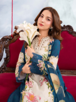 M/Basics by Maria.B 3-Piece Embroidered Unstitched Lawn Suit  D#05-B - Image 2