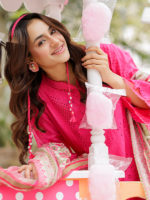 Zellbury Chikankari Pink 3-Piece Unstitched Embroidered Cotton Suit - Image 2