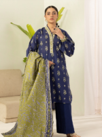 Zellbury 3-Piece Blue Digital Printed Unstitched Lawn Suit - Image 2