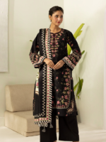 Zellbury 3-Piece Black Unstitched Digital Printed Lawn Suit - Image 3