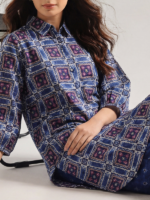 Saya 2-Piece Unstitched Premium Printed Lawn Suit Blue - Image 2