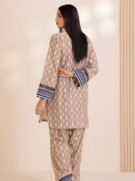 Zellbury 2-Piece Beige Unstitched Digital Printed Embroidered Cotton - Image 3