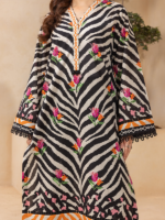 Zellbury 3-Piece Black  Unstitched Digital Printed Textured Lawn Suit - Image 3