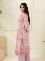 Zellbury 3-Piece Pink Digital Printed Unstitched Lawn Suit - Image 3