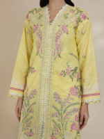 Zellbury Signature Lemon 3-Piece Unstitched Embroidered Lawn Suit - Image 3