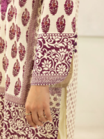 Zellbury 3-Piece Purple Unstitched Digital Printed Lawn Suit - Image 3