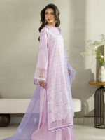 Zellbury Chikankari Lilac 3-Piece Unstitched Embroidered Cotton Suit - Image 4