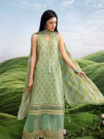 M/Basics by Maria.B 3-Piece Embroidered Unstitched Lawn Suit  D#12-B - Image 3