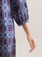 Saya 2-Piece Unstitched Premium Printed Lawn Suit Blue - Image 3