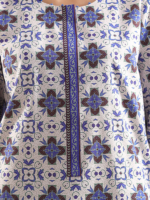 Saya 2-Piece Unstitched Premium Printed Lawn Suit Ivory - Image 3