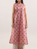 Saya 2-Piece Unstitched Premium Printed Lawn Suit Peach - Image 3