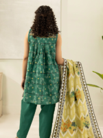 Zellbury 3-Piece Green Digital Printed Unstitched Lawn Suit - Image 5