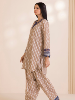 Zellbury 2-Piece Beige Unstitched Digital Printed Embroidered Cotton - Image 4