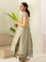 Zellbury 3-Piece Grey Digital Printed Unstitched Lawn Suit - Image 4