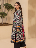 Zellbury 3-Piece Black  Unstitched Digital Printed Textured Lawn Suit - Image 4